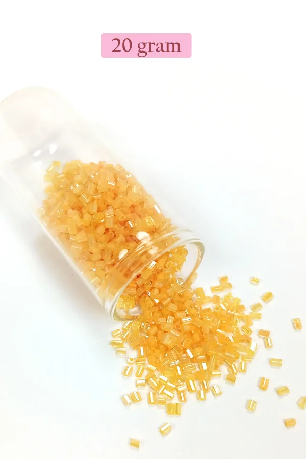 Kesme Cam Boncuk 2mm - 20 Gram - Şeffaf Açık Sarı -BNC335