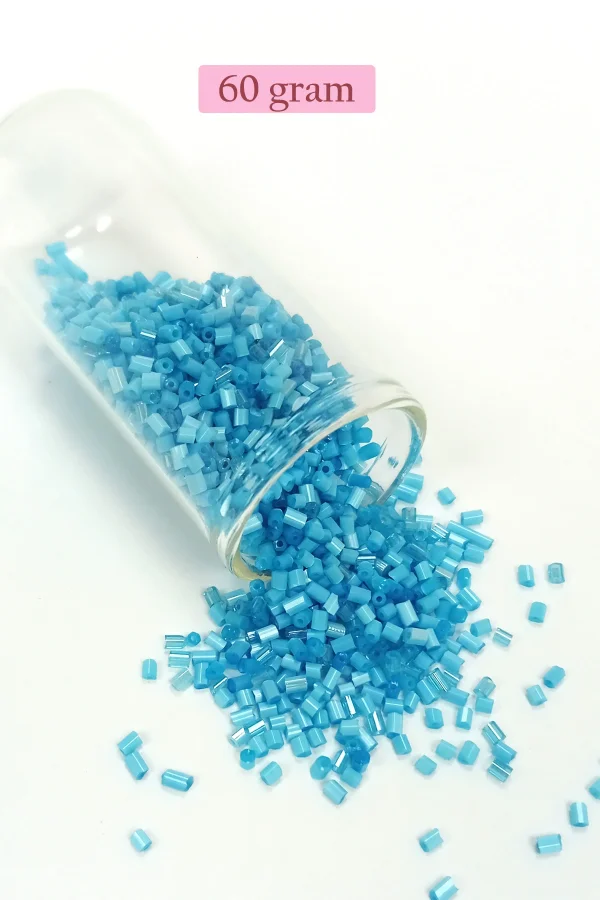 Kesme Cam Boncuk 2mm - 60 Gram - Mat Mavi - BNC386