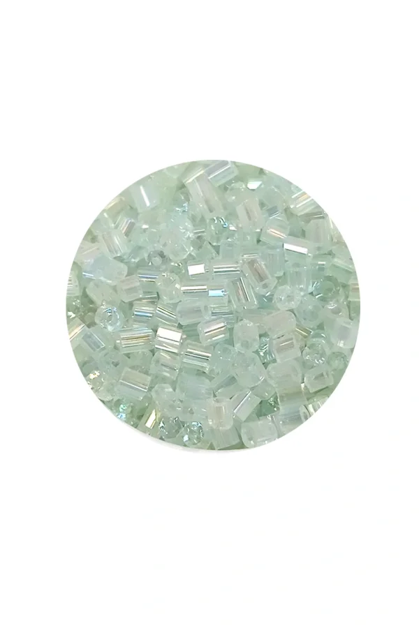 Kesme Cam Boncuk 2mm - 60 Gram - Şeffaf Beyaz - BNC368