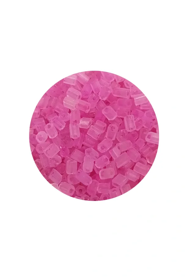 Kesme Cam Boncuk 2mm - 60 Gram - Şeffaf Mat Pembe - BNC377