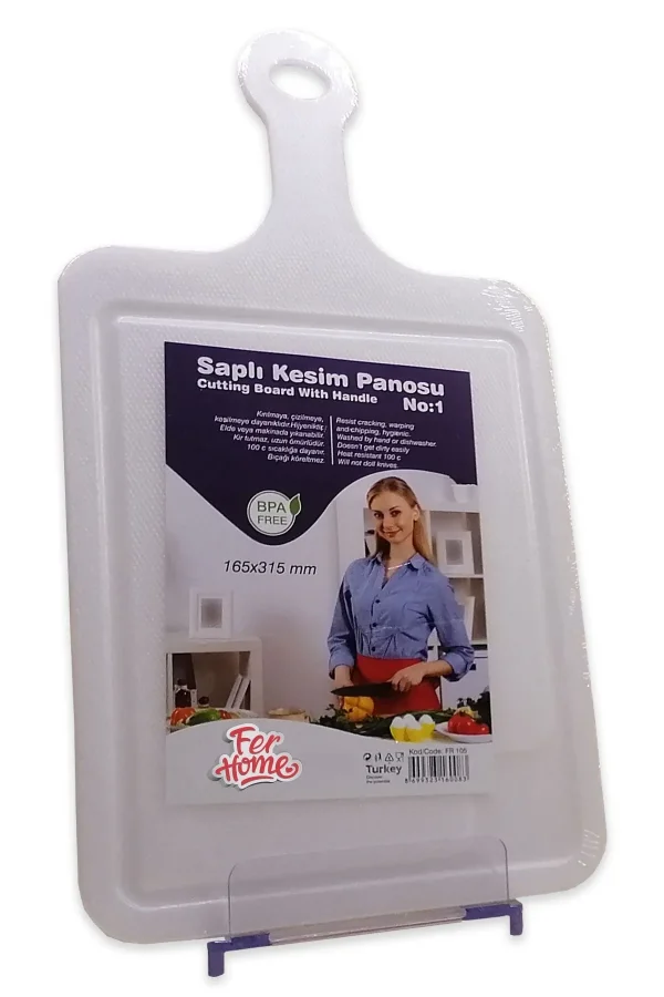 Kesme Tahtası Kaydırmaz Plastik Kesme Sunum Tahtası Pratik Kesim Panosu 165x315 Mm Royaleks-FR-105