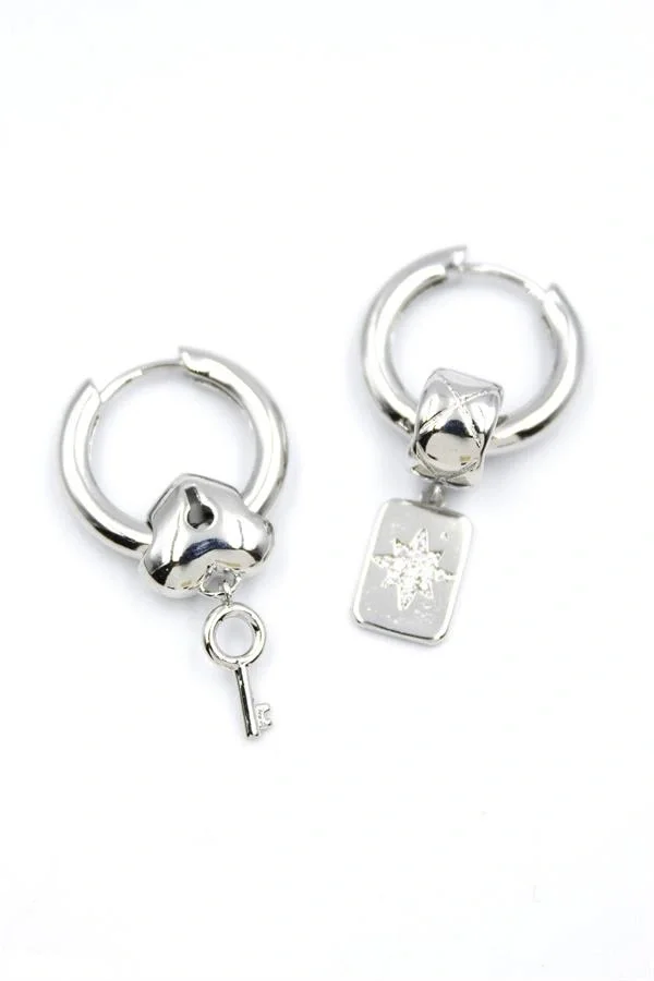 Kilit Küpe - Gümüş