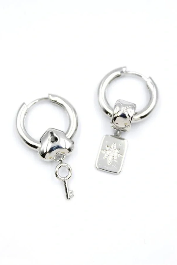 Kilit Küpe - Gümüş