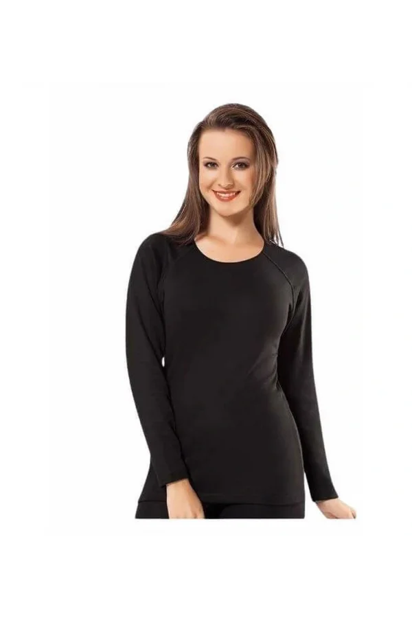 Kota Kadın Kışlık Termal Sıcak Tutan Tayt ve Fanila Takım 2li Set Siyah