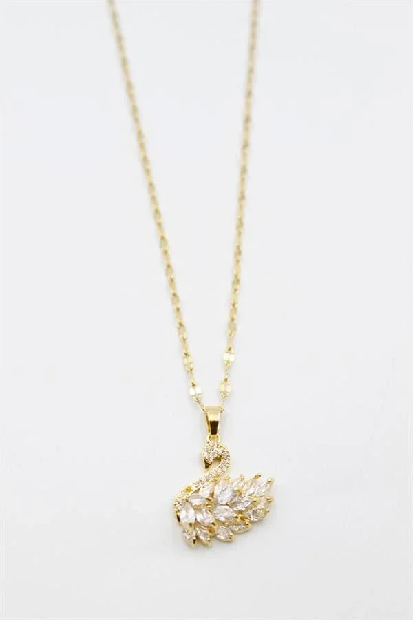 Kuğu Kolye - Altın