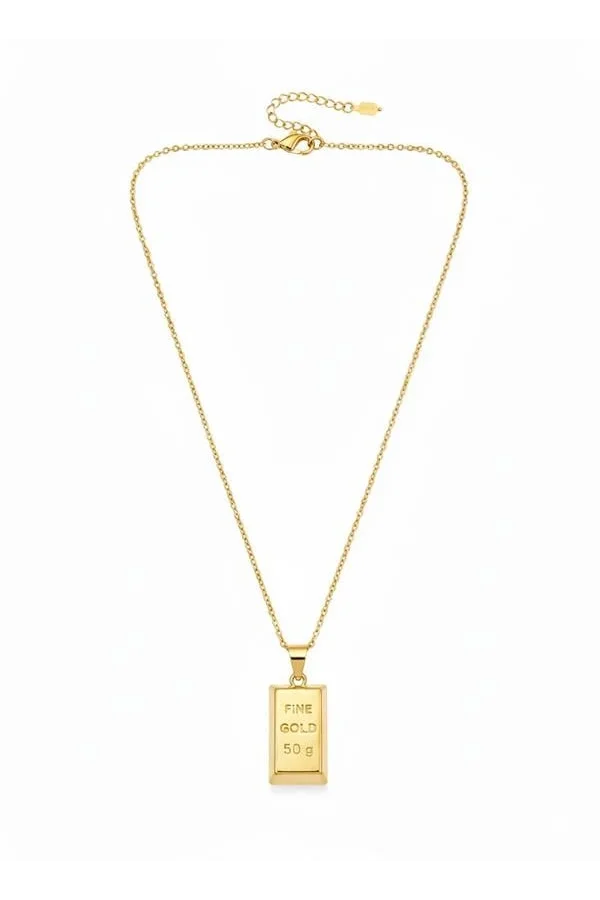 Külçe Altın Kolye - Küçük Boy - Altın