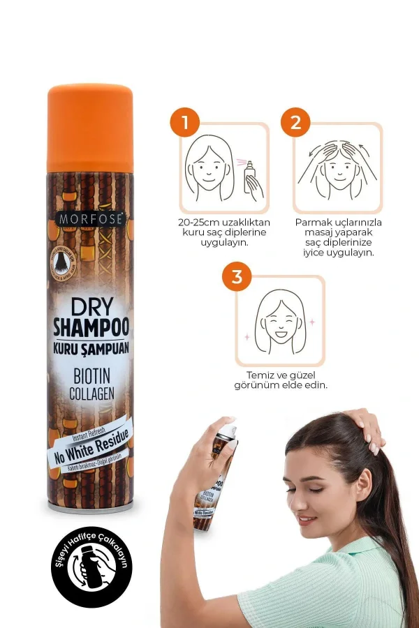 Kuru Şampuan Biotin Collagen 200 ML - Rastalı Saçlar - mrfs