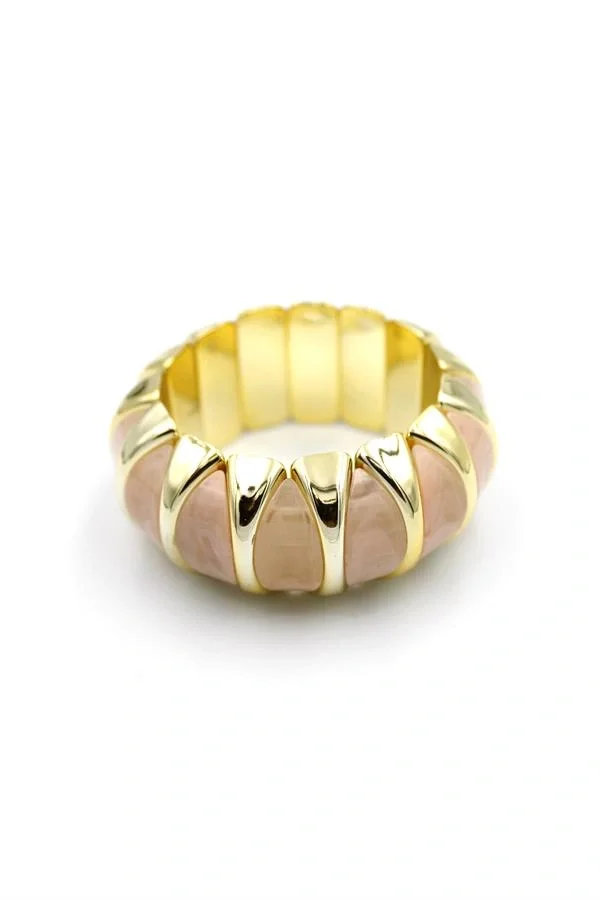 Lastikli Taşlı Bilezik - Pembe