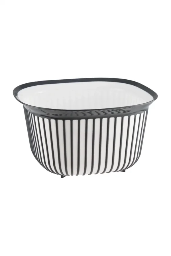 Linea Kare Çizgi Desenli Kase 4 Lt Royaleks-BNM-3712