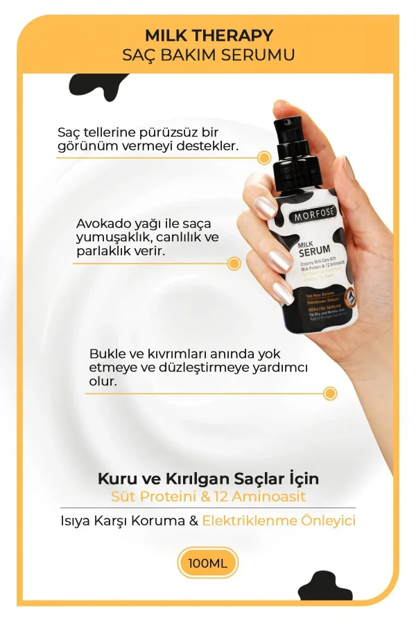 Milk Therapy Kremsi Saç Serum 100 ML - Onarıcı Bakım - mrfs