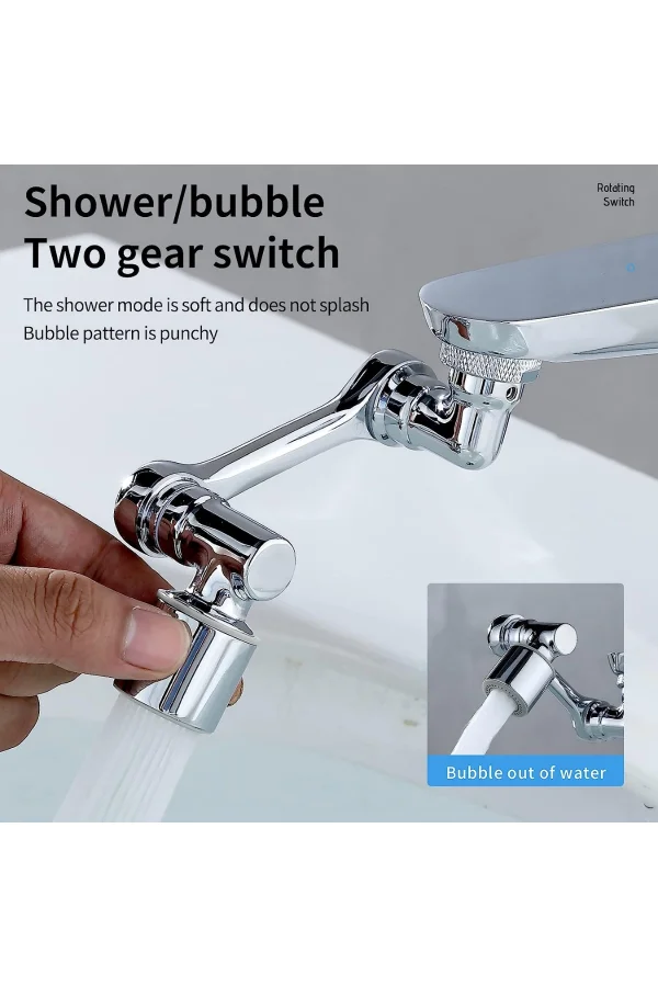 Mutfak Banyo Musluk Başlığı 1080 Derece Dönebilen Fonksiyonel Evrensel