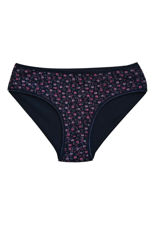 Pamuklu Geniş Kenarlı Likralı Desenli Bato Kadın Külot 3lü Paket Set2