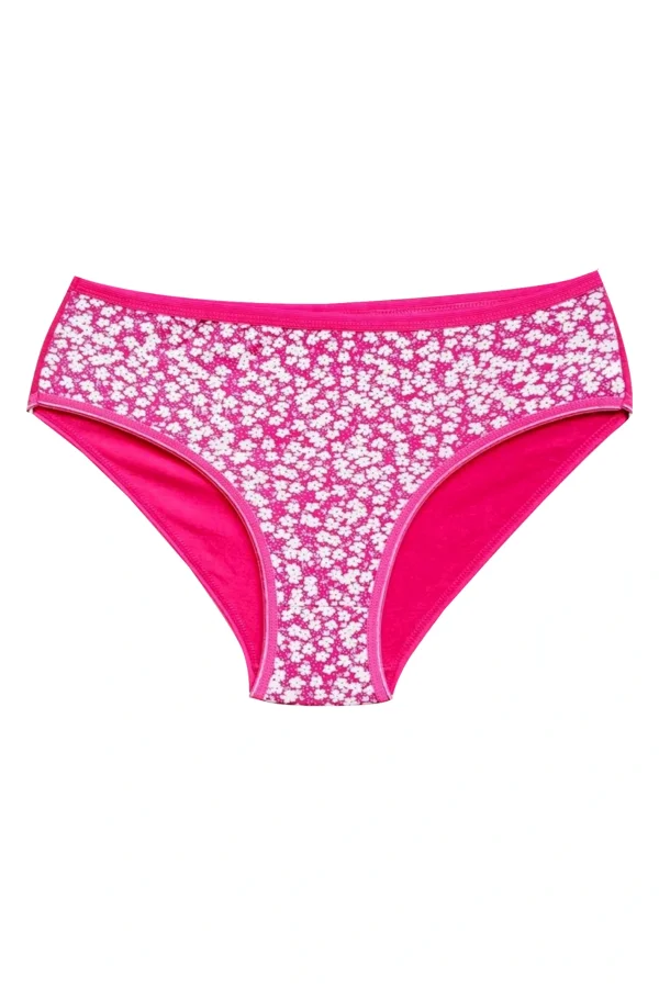 Pamuklu Geniş Kenarlı Likralı Desenli Bato Kadın Külot 3lü Paket Set3