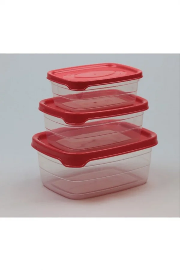 Plastik Saklama Kabı 3lü 400 Ml - 670 Ml - 1.2 Lt. Royaleks-BNM-0513