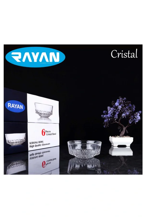 Rayan Cristal 6lı Cam Kase