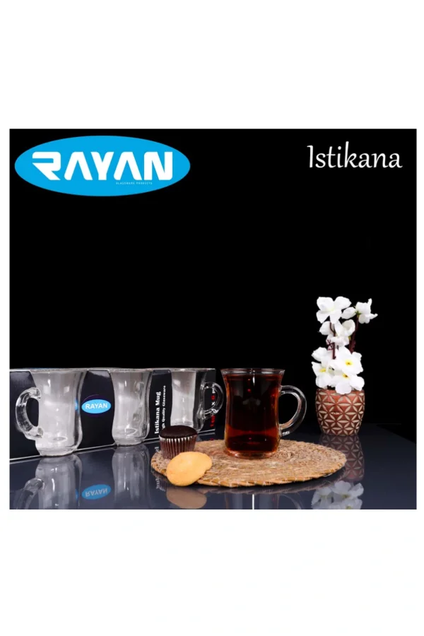 Rayan İstikana Mug 6lı Kulplu Çay Bardağı