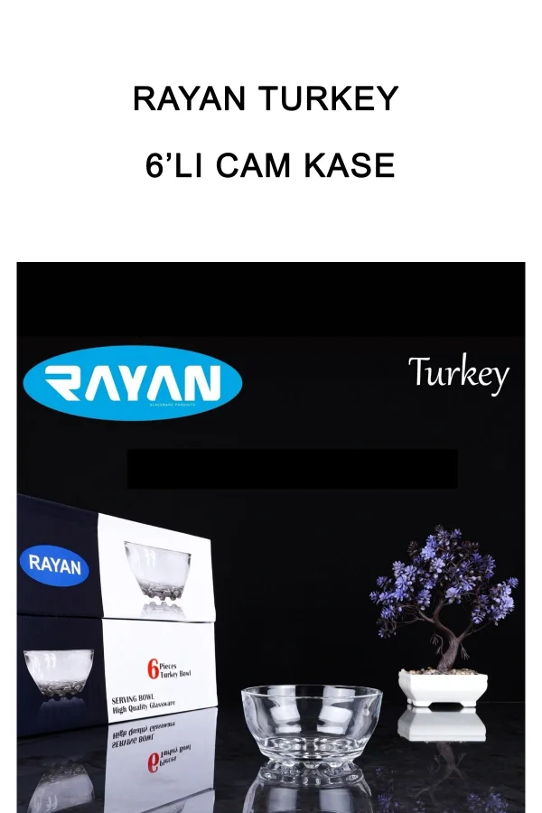 Rayan Turkey 6lı Cam Kase