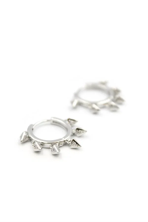 Sallantılı Halka Küpe - Gümüş