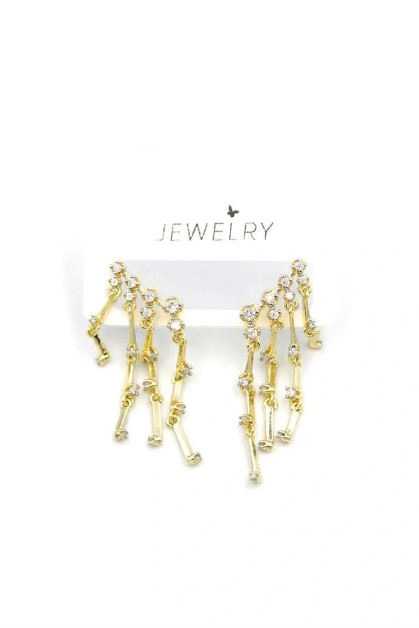 Taş Sallantılı Küpe - Altın