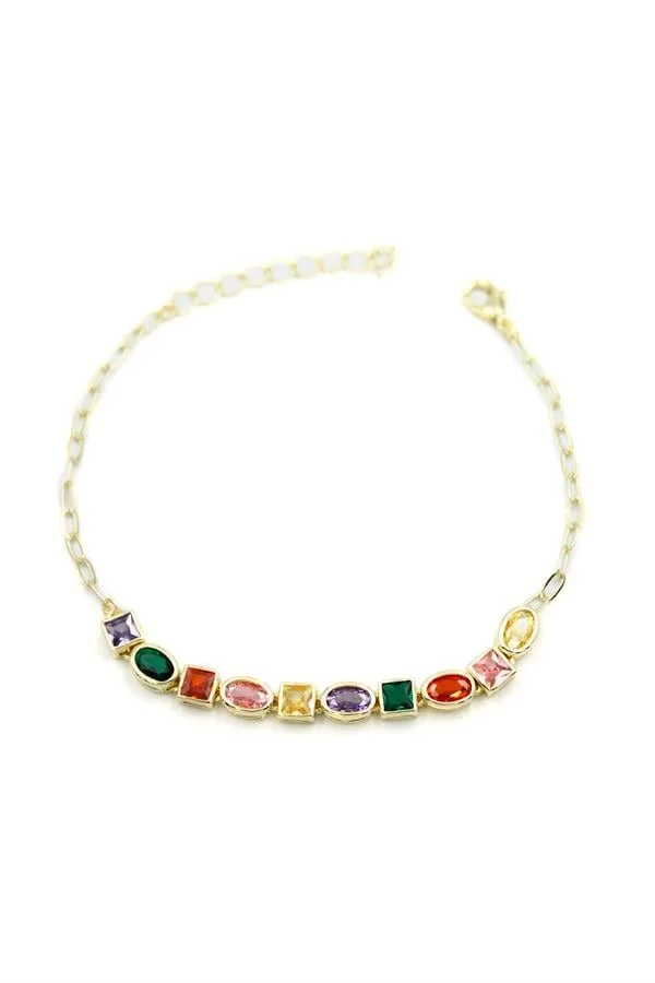 Taşlı Bileklik - Altın