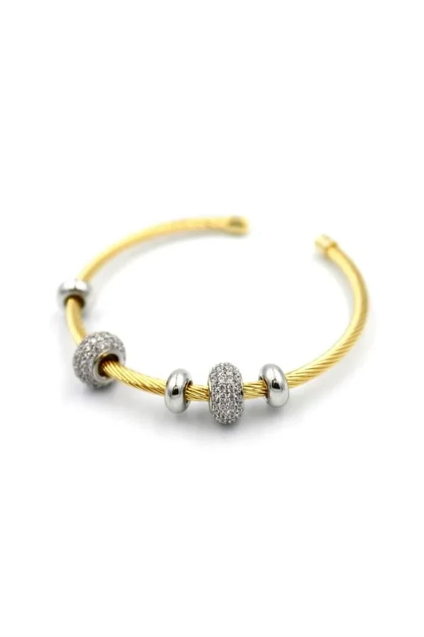 Taşlı Bilezik - Altın