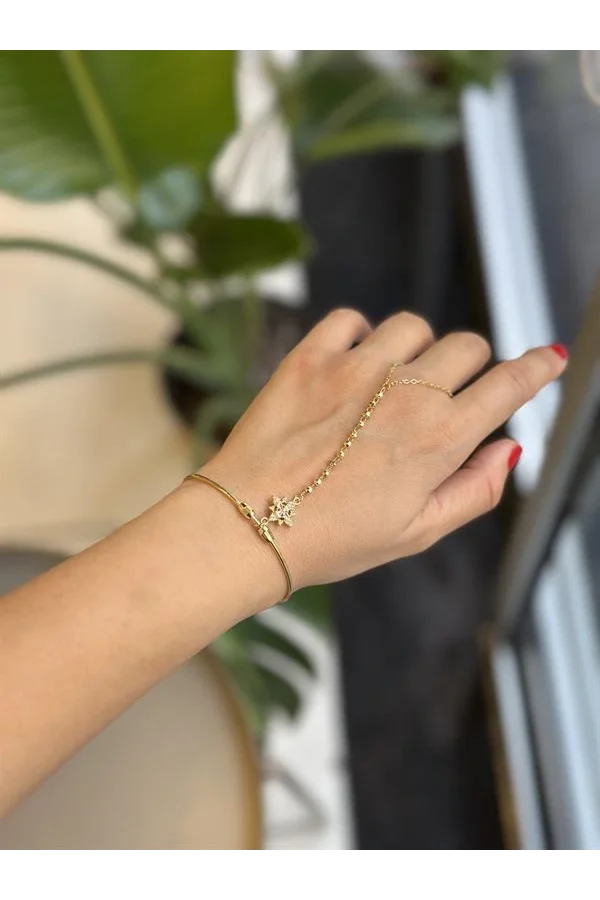 Taşlı Bilezik Şahmeran - Altın