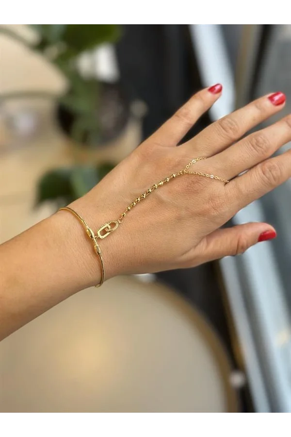 Taşlı Bilezik Şahmeran - Altın