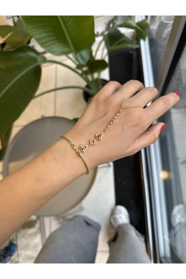 Taşlı Bilezik Şahmeran - Altın