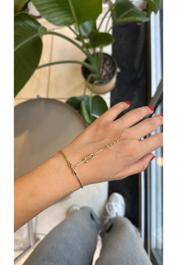 Taşlı Bilezik Şahmeran - Altın