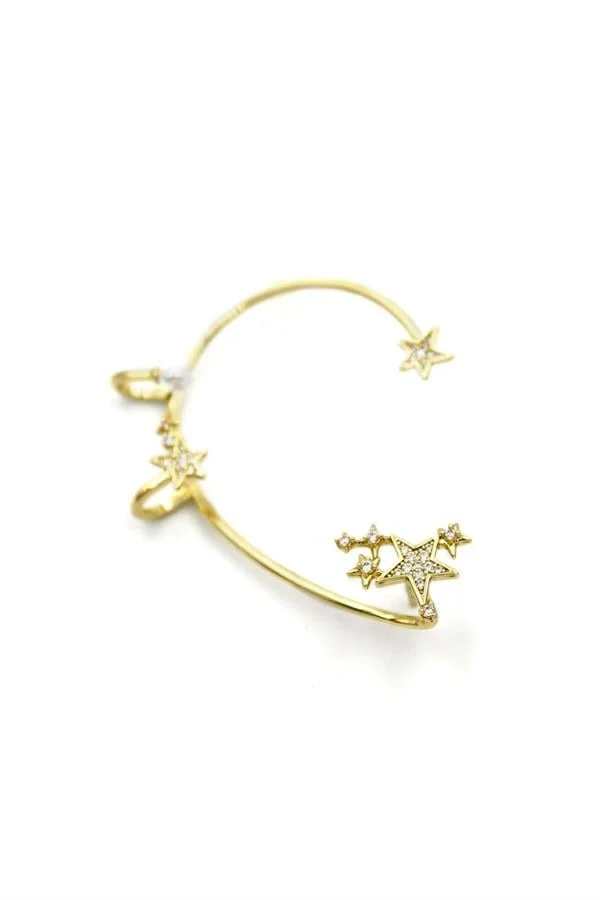 Taşlı Kıkırdak Küpe - Altın