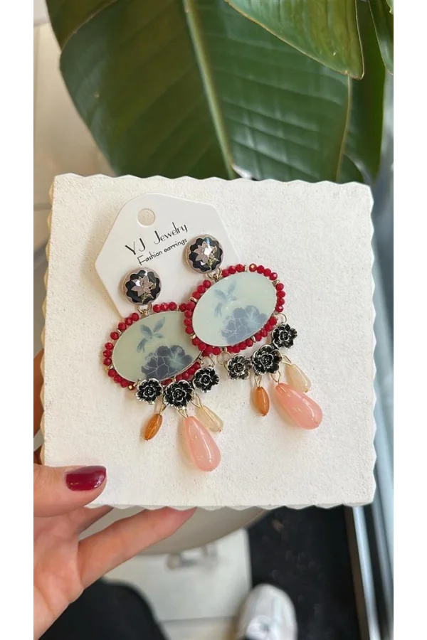 Taşlı Küpe - ÇOK RENKLİ