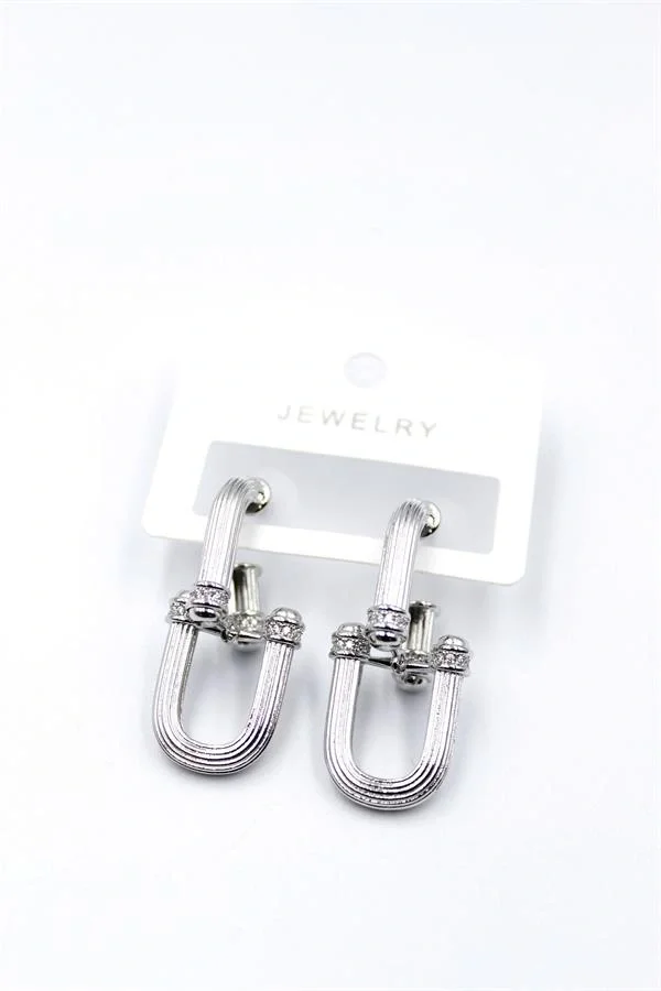 Tf Zincir Küpe - Gümüş