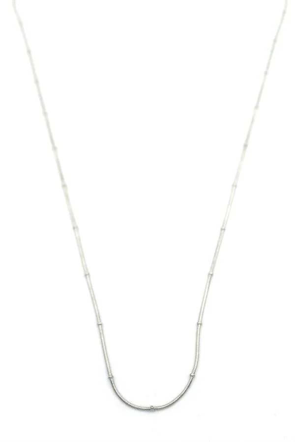 Toplu Yılan Zincir - 60cm - Gümüş
