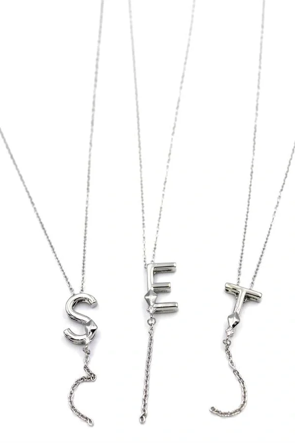 Uzak Şehir Harf Kolye - Gümüş