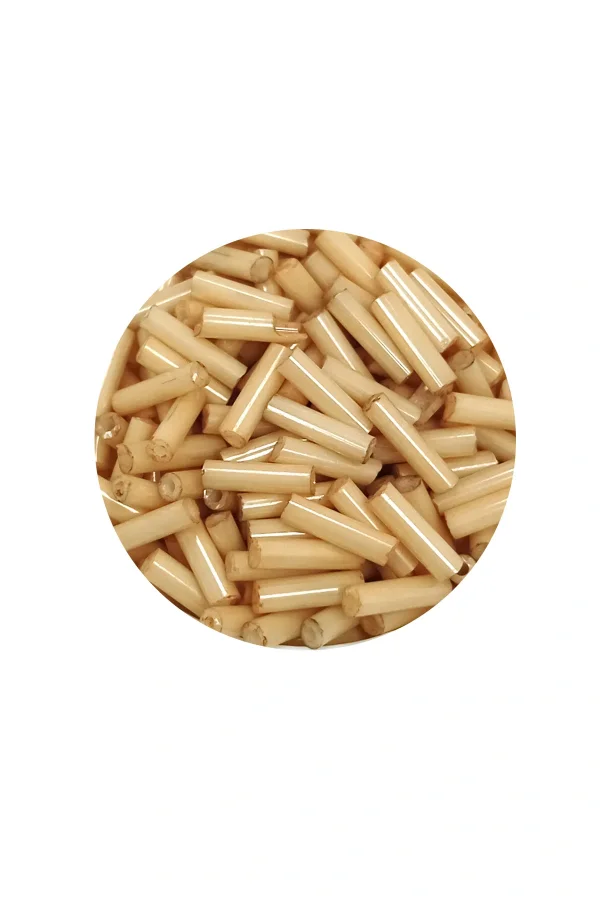 Uzun Boru Kesme Boncuk Çap 2mm Uzunluk 10 mm - 20 Gram - Koyu Krem - BNC229