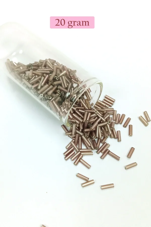 Uzun Boru Kesme Boncuk Çap 2mm Uzunluk 10 mm - 4 Renk - Toplam 80 Gram - BNC426