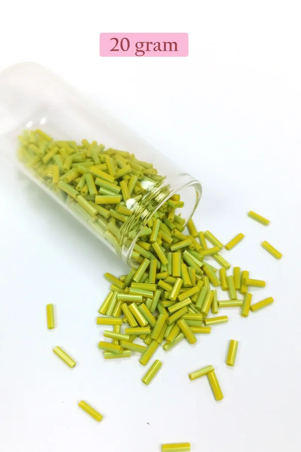 Uzun Boru Kesme Boncuk Çap 2mm Uzunluk 10 mm - 4 Renk - Toplam 80 Gram - BNC430