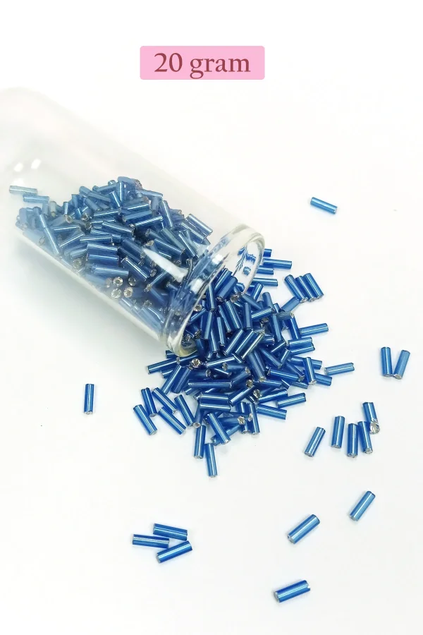 Uzun Boru Kesme Boncuk Çap 2mm Uzunluk 10 mm - 4 Renk - Toplam 80 Gram - BNC430