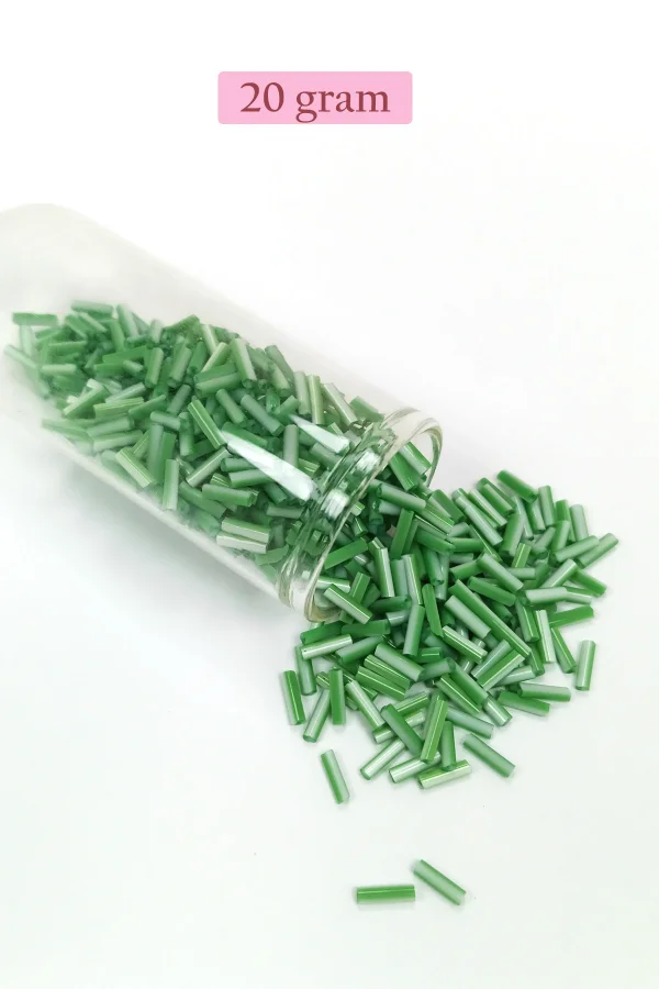 Uzun Boru Kesme Boncuk Çap 2mm Uzunluk 10 mm - 4 Renk - Toplam 80 Gram - BNC431