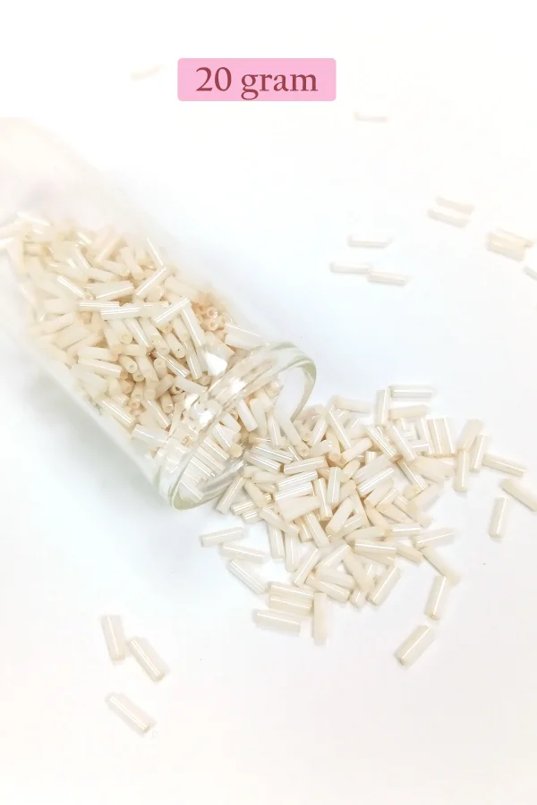 Uzun Boru Kesme Boncuk Çap 2mm Uzunluk 10 mm - 4 Renk - Toplam 80 Gram - BNC434