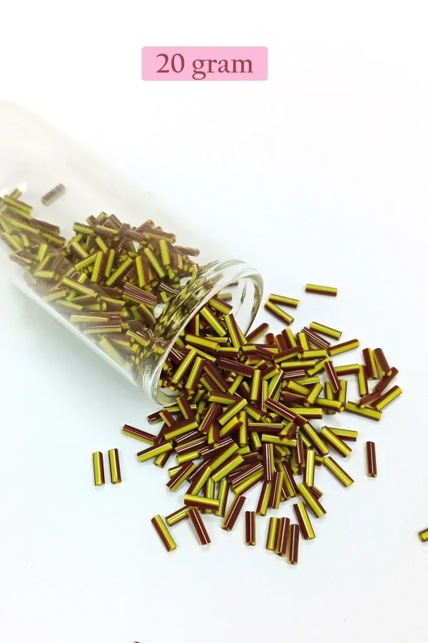 Uzun Boru Kesme Boncuk Çap 2mm Uzunluk 10 mm - 4 Renk - Toplam 80 Gram - BNC434