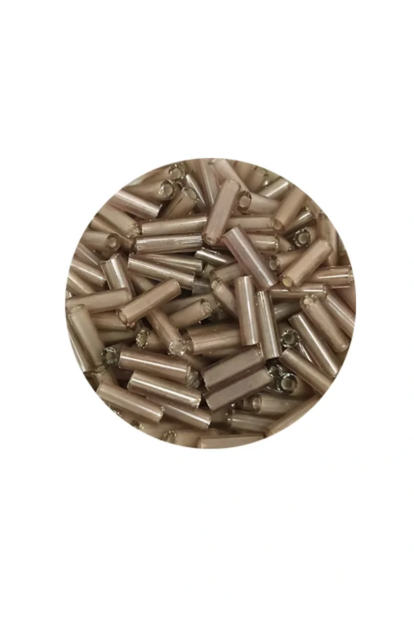 Uzun Boru Kesme Boncuk Çap 2mm Uzunluk 10 mm - 60 Gram - Duman - BNC292