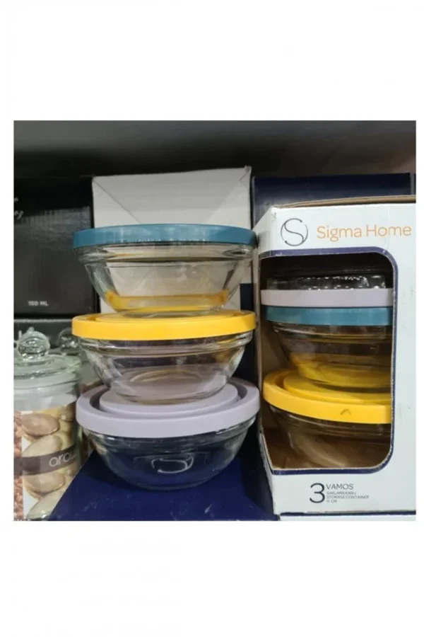 Vamos 3lü Cam Saklama Kabı Royaleks-SGM08779