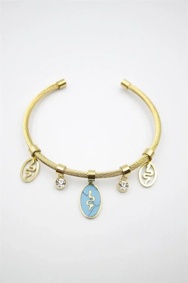 Yılan Örgü Bilezik - Altın