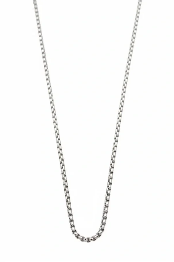 Yılan Zincir Kolye - 45 cm - Gümüş