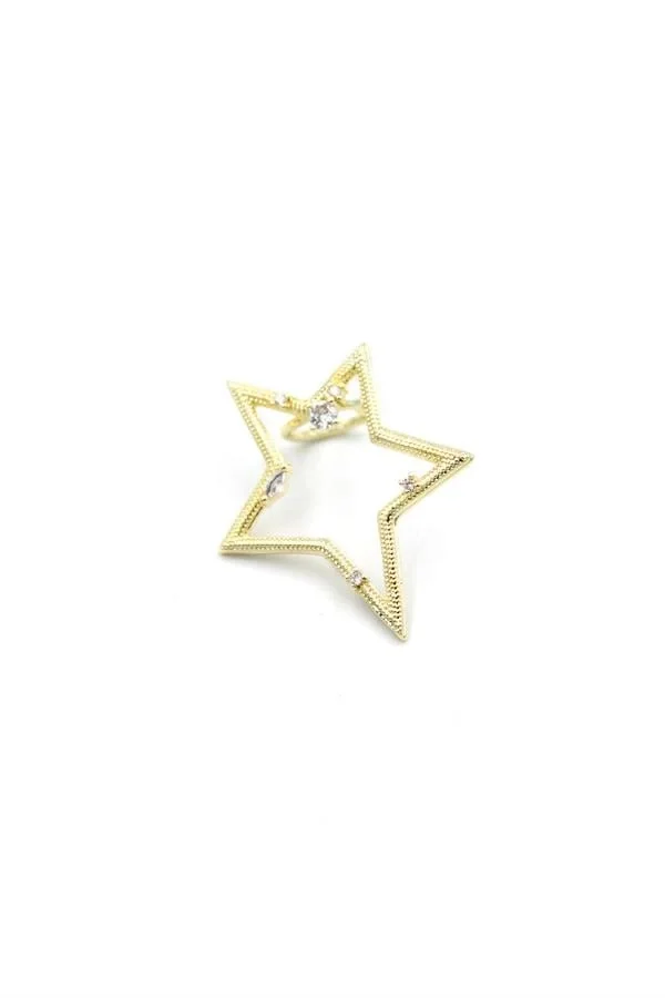 Yıldız Kıkırdak Küpe - Altın