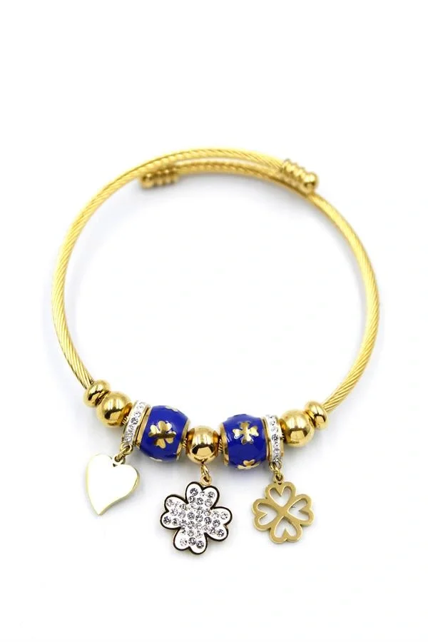 Yonca Charm Bilezik - Altın