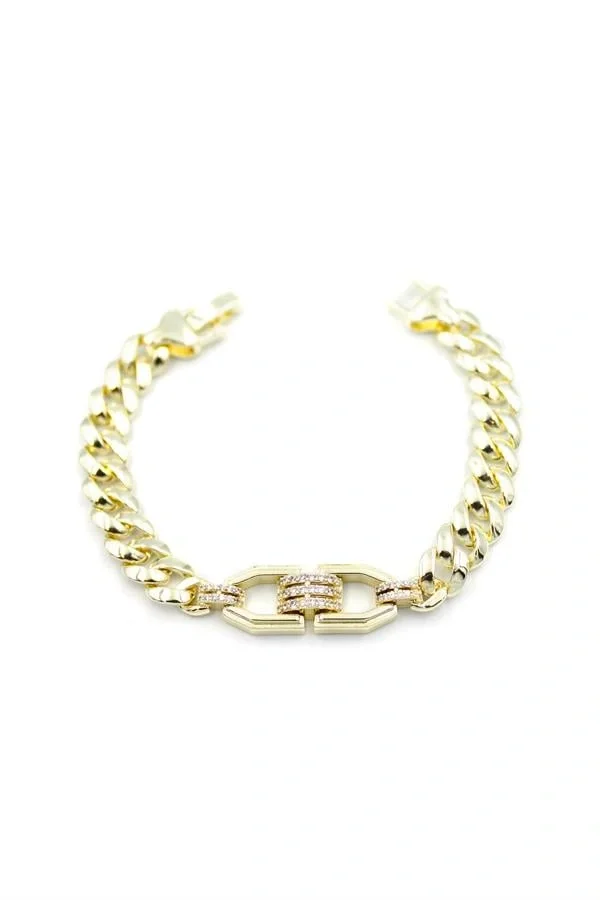 Zirkon Taşlı Bileklik - Altın