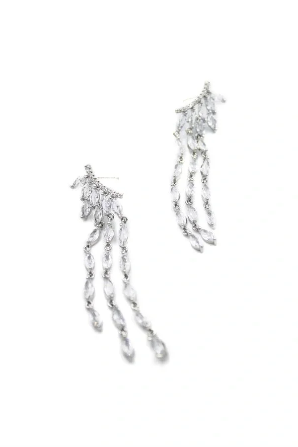 Zirkon Taşlı Küpe - Gümüş