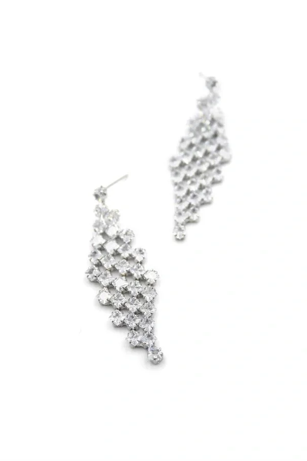 Zirkon Taşlı Küpe - Gümüş